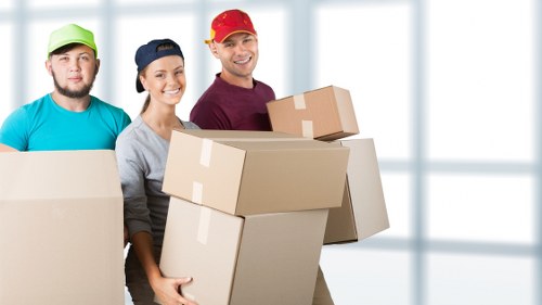 Commercial office relocation prepared for transport in Barnet