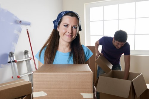 Packed boxes and furniture prepared for same day removals in Barnet