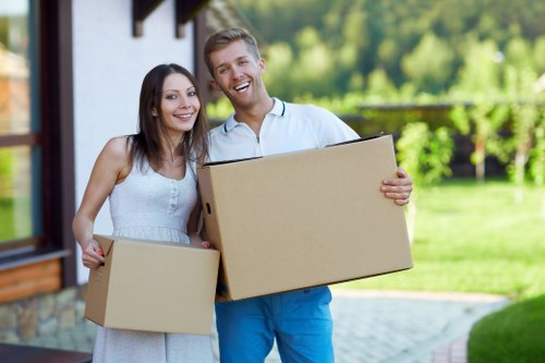 Careful handling of student belongings during a Barnet move