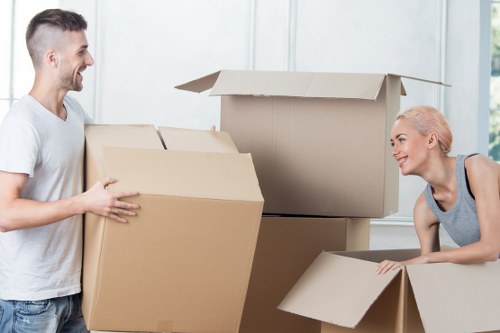 Commercial office furniture removals in Barnet with desks and chairs