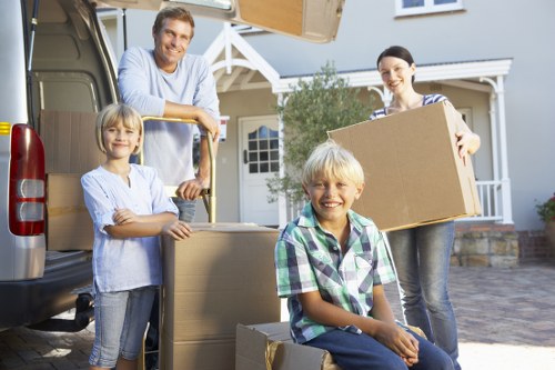 Loading furniture into a removal van for a Barnet move