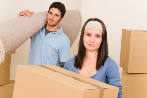 Charity donation items prepared during a Barnet house move