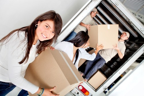 Professional Barnet moving van ready for loading boxes and furniture