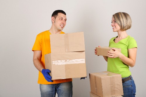 Boxes and furniture being loaded for a local Barnet removal